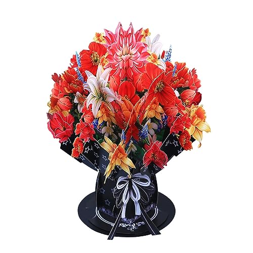 FOLODA 3D Grußkarten Künstlicher Blumenstrauß Ornament Zubehör Für Muttertag Geburtstag Party Geschenk von FOLODA