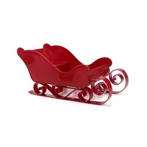 FOLODA Mini Schlitten Ornament Candy Dish Santa Weihnachten Schlitten Dekoration Tisch Mittelstück XmasSled Ornament Schlitten Korb Weihnachten Schlitten Dekoration von FOLODA