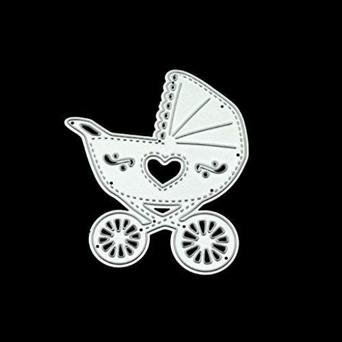 FOLODA Stanzschablone, Kinderwagen DIY Metall Stanzformen Schablone Scrapbooking Fotoalbum Stempel Papier Karte Basteln Dekor von FOLODA