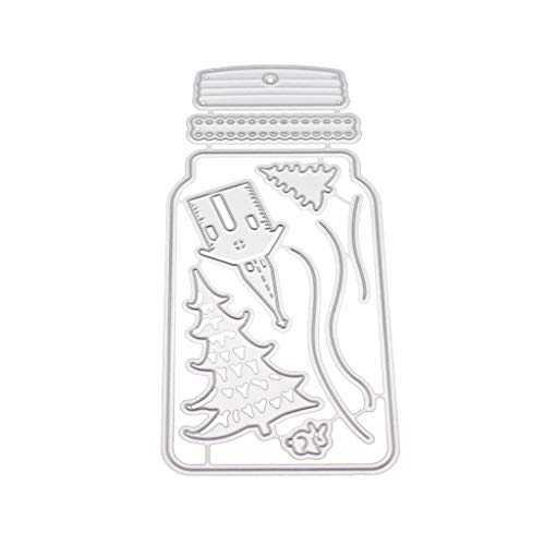 FOLODA Stanzschablone, Weihnachtsbaum Flasche Metall Stanzformen Schablone Scrapbooking DIY Album Stempel von FOLODA