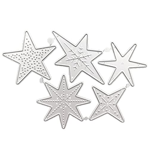 FOLODA Sterne Rahmen Stanzformen Spitzen Blumen Bordüre Metall Stanzformen Prägeschablone DIY Scrapbooking Album Kartenherstellung Vorlage Sterne Rahmen Metall Stanzformen Spitzen Blumen Bordüre von FOLODA