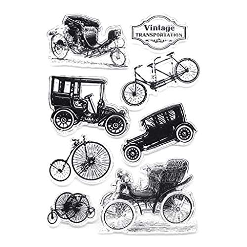 FOLODA silikonstempel, Auto Fahrrad Silikon Klarsiegel Stempel DIY Scrapbooking Prägung Fotoalbum Dekorative Papierkarte von FOLODA