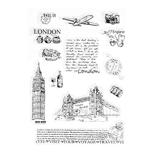 FOLODA silikonstempel, Tower of London Transparent Silikon Transparent Stempel Hafttagebuch DIY Scrapbooking von FOLODA