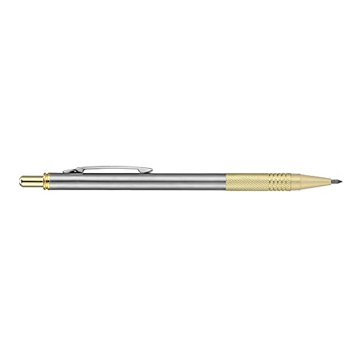 FOLOSAFENAR Gravierstift, Schneidwerkzeug, Anreißer, Gravurstift, Glasschneider, Taschenglasreißer für Glaskeramik mit Clip (Gold) von FOLOSAFENAR