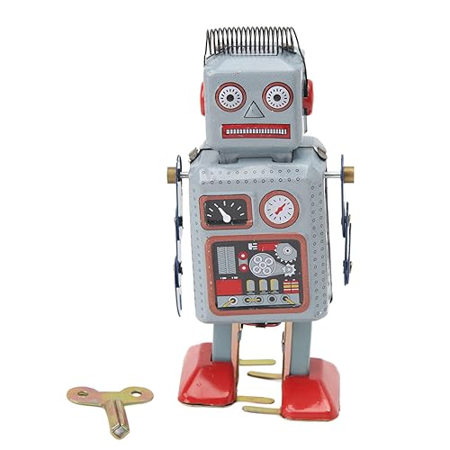 FOLOSAFENAR Uhrwerk-Frühlingsspielzeug, Interaktiver Roboter, Aufziehspielzeug, Tischdekoration, Kompakt, Vintage, Als Geschenk von FOLOSAFENAR