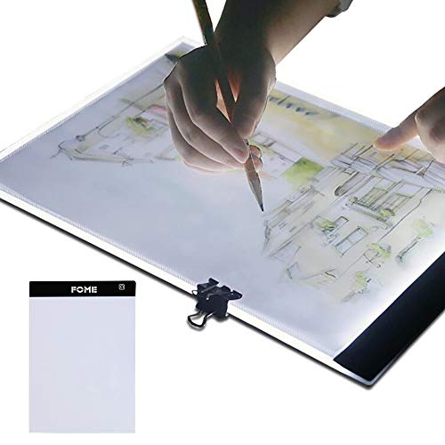 FOME A4-Lichtbox, ultradünn, A4, Leuchtkasten, USB-Stromversorgung, einstellbare Helligkeit, LED-Zeichenbrett, Tracing-Pad, Kunstwerk, Tracing-Lichtblock für Künstler, Zeichnen, Skizzieren, Animation, FOME A4-Lichtbox, ultradünn, A4, Leuchtkasten, USB-Stromversorgung, einstellbare Helligkeit, LED-Zeichenbrett, Tracing-Pad, Kunstwerk, Tracing-Lichtblock für Künstler, Zeichnen, Skizzieren, Animation, von FOME