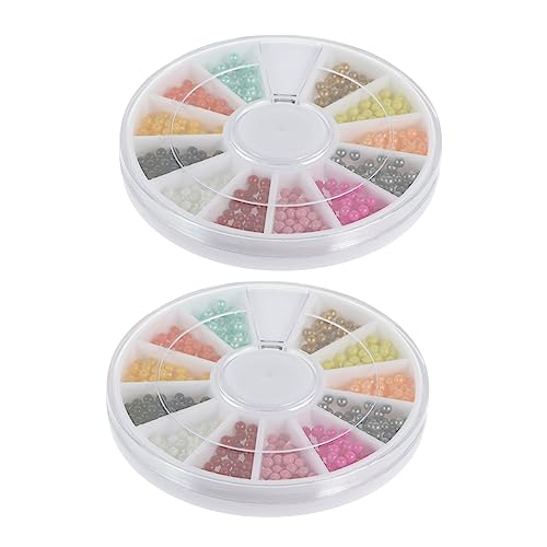 2 Kästchen Perlen Nail Art Zubehör Ons Brief Buchstabenperlen Mini-perlen Nagel Pailletten Bausatz Palette Rot Hornperlen Nagel-aufkleber Inhaber Reize Schmuck Edelsteine Plastik FOMIYES von FOMIYES