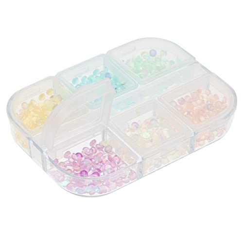 FOMIYES 1 Box Nail Art Zubehör Ringe Zubehör Nagel Edelsteine ​​ Für Tischknipser Tischdekorationen Zehenkaviar Blockperlen Pailletten Nagelzubehör Kits Charm Buntes Harz von FOMIYES