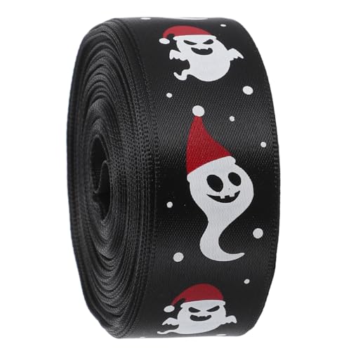 FOMIYES 1 Rolle Halloween-Band Halloween-Ripsband Halloween-Geisterband Kranz machen Band Halloween-Verpackungsbänder halloween haarband Band für Halloween Halloween-Kabelband Polyester von FOMIYES