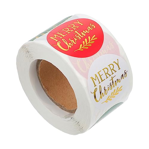 FOMIYES 1 Rolle Versiegelungsaufkleber Strumpffüller Etiketten Weihnachtsanhänger Weihnachtsetiketten Verpackungsaufkleber Siegelaufkleber Kupferplattenaufkleber von FOMIYES