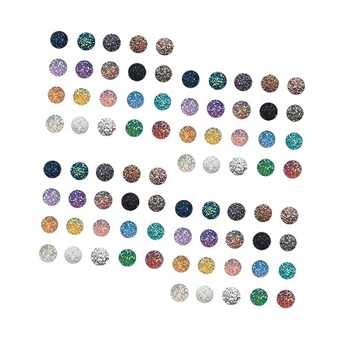 FOMIYES 1 Satz Cabochons Aus Harz Cabochons Zur Schmuckherstellung Strass-ohrringe Schmuckzubehör Selber Machen Edelstein-ohrringe Strass Selber Machen Edelsteine Runde Cabochons 100st von FOMIYES