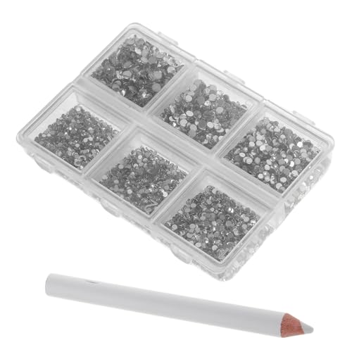 FOMIYES 1 Satz Maniküre-strass-set Nagel Strass Goldgesichtsedelsteine Klare Strasssteine Kawaii-zubehör Nageldesign-kit Perlen-make-up-edelsteine Schneeflocken-nagelanhänger Silver Glas von FOMIYES