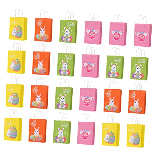 FOMIYES 1 Satz Osterpapiertüte Lebensmittelfüller Braune Papiertüten Goody Bags Bonbontüte Weihnachtsstrümpfe Weihnachtsverpackungstüten Verpackungstüten Tragetaschen 24 Stück von FOMIYES