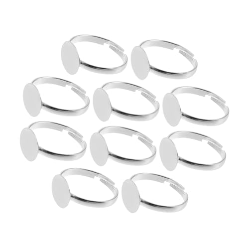 FOMIYES 10 Stück Wimpernringhalter Ringrohlinge Für Die Schmuckherstellung Verstellbarer Ringhalter Metallringrohling Verstellbare Ringbasis DIY Ringzubehör Ringe Teile Basteln von FOMIYES