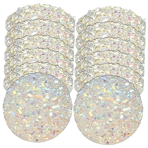 FOMIYES 100St Gypsophila-Flachbodenbohrer Flatback-Anhänger Zubehör zur Schmuckherstellung Flatback-Verzierungen DIY schmuck machen Schuhverzierung Strass-Patches Strassverzierungen Harz von FOMIYES