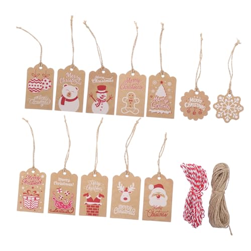 FOMIYES 120St Weihnachtsanhänger Geschenkanhänger-Dekor Urlaubsgeschenk-Etiketten weihnachts anhänger weihnachtsgeschenke kraft paper Papieranhänger Weihnachtsgeschenkanhänger Kraftpapier von FOMIYES