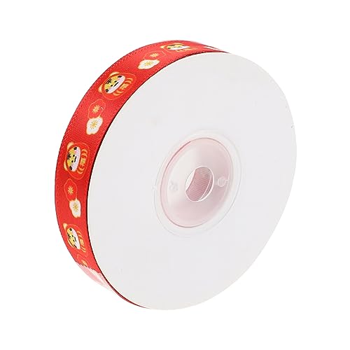 FOMIYES 2 Rollen Jahr Des Tiger-geschenkbandes Rosa Schleife Dekoration Strahlend Bausatz Bänder Gegenwärtig Geburtstag Girlande Tischläufer Geschenkpapier Haarband Glücklich Rot Polyester von FOMIYES