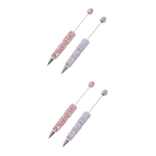 FOMIYES 2 Sätze 2 Sets Diamant Kugelschreiber Bürostifte Großer Stift Bling Bürobedarf Perlenstifte Set Perlen Für Stifte Ausgefallener Stift Für Frauen Curva Stift 2 Stück * 2 von FOMIYES