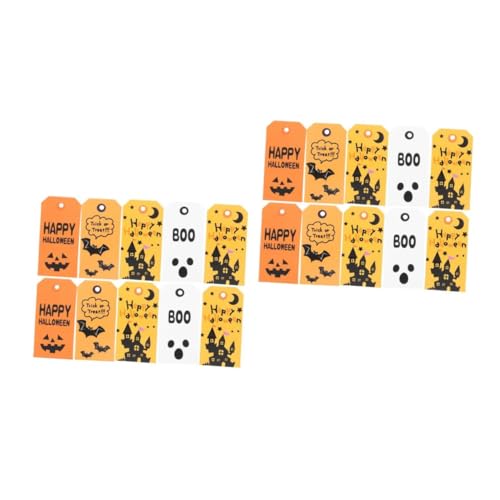 FOMIYES 2 Sätze Halloween-tag Halloween Geschenkanhänger Halloween Papieranhänger Halloween-süßigkeiten-taschenanhänger Schild Halloween- Geschenkanhänger Aus Papier 100 Stück * 2 von FOMIYES