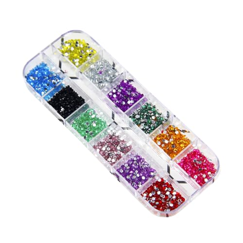 FOMIYES 2000 Stück 12 Bunte Glitzer Aufkleber Nageldekor Nagelaufkleber Für Nagelkunst Strassaufkleber DIY Nagelkunst DIY Strass von FOMIYES