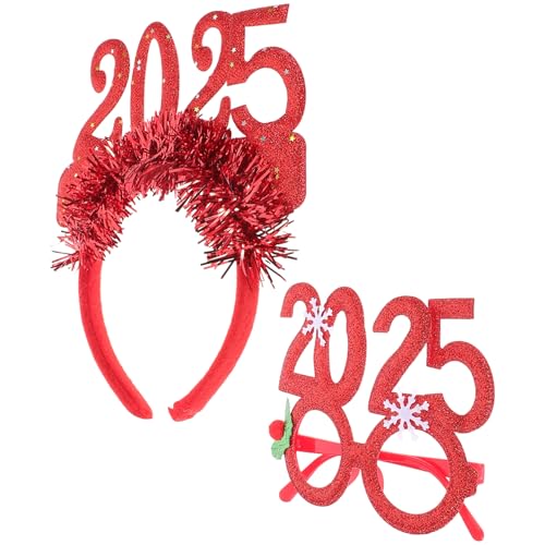 FOMIYES 2025 Brille Frohes Neues Jahr Stirnband Nummer Sonnenbrille Frohes Neues Jahr Party Requisiten Abschlussfeier Liefert A von FOMIYES