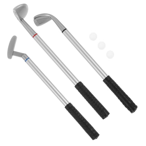 FOMIYES 3 Sätze Golfstift lustige Stifte Golfschläger-Stift Golfkugelschreiber Golfstock-Briefpapier golf golfgeschenke Kugelschreiber-Stütze Schreibutensilien Aluminiumlegierung von FOMIYES