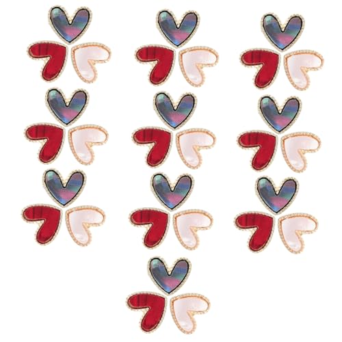 FOMIYES 30St Nagel-Herz-Schmuck Herz-Nagel-Anhänger Bögen Herz-Ohrstecker Schablonen Aufkleber herzform heartstopped nail herzförmige Nagel-DIY-Anhänger DIY-Maniküre-Ornament Legierung von FOMIYES