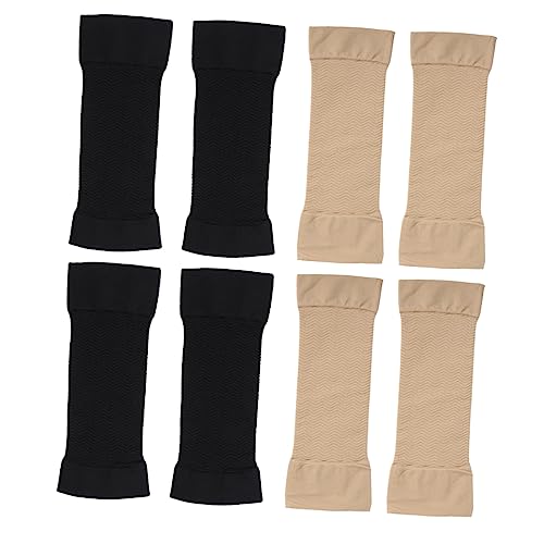 FOMIYES 4 Paare elastischer Armformer verbrennen Fettverbrennung Arm Wraps nahtlose Armstulpen Schlankheits-Armformer Black von FOMIYES