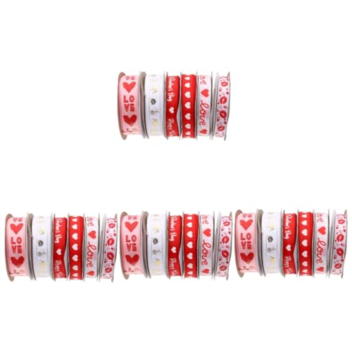 FOMIYES 4 Sätze Muttertagsband Ribbon Ripsband Goldband Zum Verpacken Valentinstag Band Party Hochzeitsdeko Gastgeschenke Hochzeit Bandmaterial Selber Machen Dekoratives Band 6 Rollen * 4 von FOMIYES