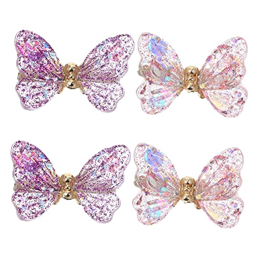 FOMIYES 4 Stück Schmetterling Nail Art Zubehör glitzernde Nagelanhänger Maniküre-Aufkleber Nagelverzierungen goldene Strasssteine ​​für Nägel Nagel Charme DIY-Maniküre-Dekorationen Zirkon von FOMIYES