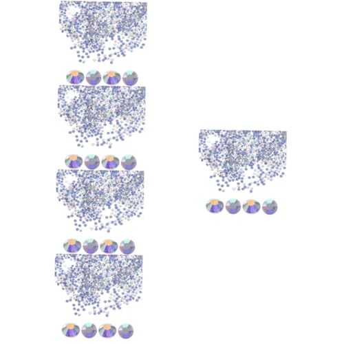 FOMIYES 5 Sätze Schmelzklebstoffbohrer Flatback-edelsteine Hot-fix-kristalle Strassapplikation Flatback-anhänger Strass-kit Vasenfüller Mit Strasssteinen Weißes Dekor Glas 2880 Stück * 5 von FOMIYES