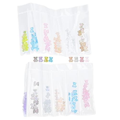 FOMIYES 96 Stk Zubehör Für Nagelbären Strass Für Nägel Herzverzierung Künstlich Anhänger Für Nägel Nagelabziehbilder Nageldiamanten Selber Machen Scrapbook-zubehör Stand Plastik Colorful von FOMIYES