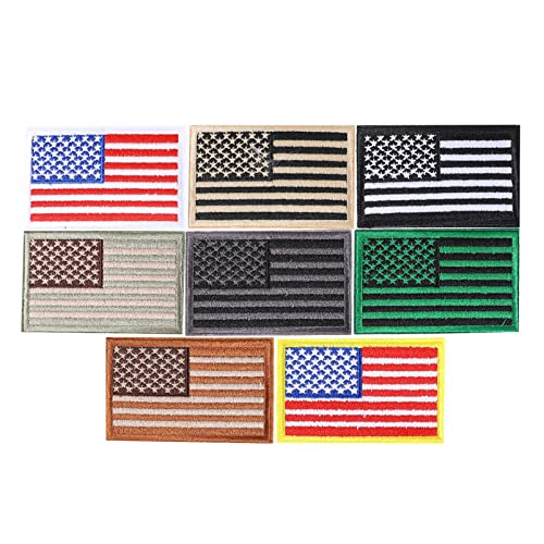 FONDOTIN 1 Satz Aufnäher Mit Amerikanischer Flagge Benutzerdefinierter Patch Stickerei Amerikanische Flagge Patch Kleidung Reparatur Patch Aufkleber Amerikanische Flaggenpatches Stoff 8st von FONDOTIN