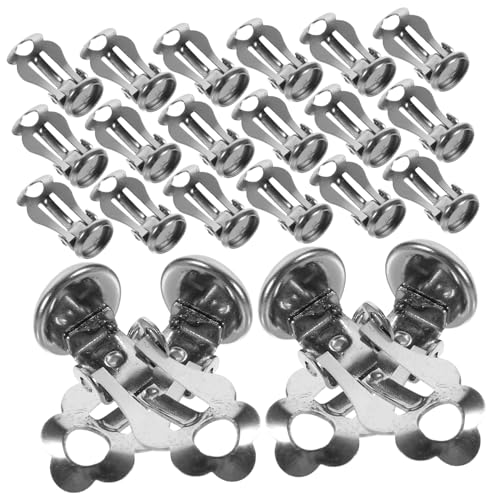 FONDOTIN 1 Satz Ohrclips Aus Edelstahl Ohrringe Clips Ohrring Clip Ohrring Zubehör Set Ohrring Basis Ohrstöpsel Clip-ohrring-konverter Zarte Ohrringe Zubehör Schöner Ohrclip Silver 50 Stück von FONDOTIN