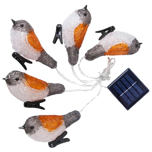 FONDOTIN 1 Satz Saite Solar-Vogel-Lichter Solar-Vogellichter LED-Nachtlicht Urlaub Draht Licht LED-Vogellampe hochzeitsdeko Dekor Laternenpfahl der Vogel schmücken Lichterketten Plastik von FONDOTIN