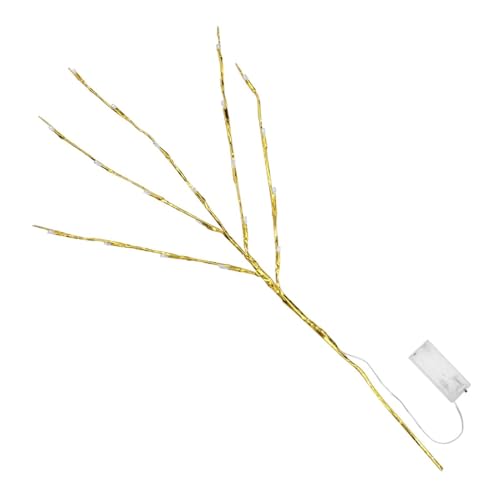 FONDOTIN 1 Stück 20 Led Dekorative Baum Leuchte Lampe Gartenleuchten Solarbetrieben Wasserdicht Led Lichter Laternen Lichter Glühbirnen Teelicht Solar- Plastik Golden von FONDOTIN