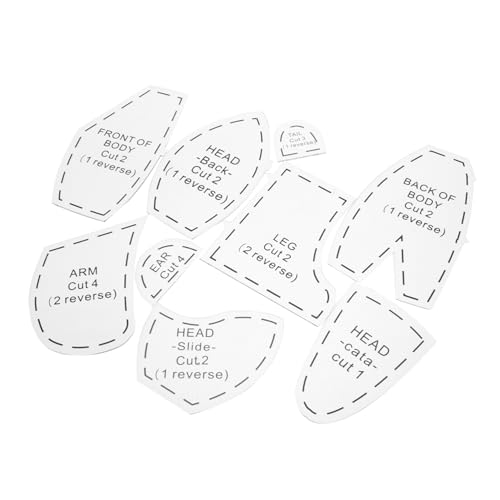 FONDOTIN 10 Stück Memory Bear Template Lineal Aussaatschablone pflanzen Schnittmuster für Erinnerungsbären Bärenschablone Quilt-Vorlagen Nähschablone für einen Lebensmittelkorb Plastik Weiß FONDOTIN 10 Stück Memory Bear Template Lineal Aussaatschablone pflanzen Schnittmuster für Erinnerungsbären Bärenschablone Quilt-Vorlagen Nähschablone für einen Lebensmittelkorb Plastik Weiß von FONDOTIN