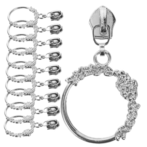 FONDOTIN 10 Stück Zipper -Kopf -Werkzeug zieht Fix Griffe Reißverschluss ersetzen Stichworte kleine Reißverschlüsse praktische Reißverschlussköpfe Ersatzreißverschluss Zinklegierung Silber FONDOTIN 10 Stück Zipper -Kopf -Werkzeug zieht Fix Griffe Reißverschluss ersetzen Stichworte kleine Reißverschlüsse praktische Reißverschlussköpfe Ersatzreißverschluss Zinklegierung Silber von FONDOTIN