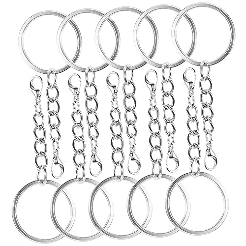 FONDOTIN 100Stücke Schlüsselanhänger mit Sicherheitsverschluss Metall Schlüsselanhänger mit Kette Schlüsselringe für Herren für Schlüsselorganisation FONDOTIN 100Stücke Schlüsselanhänger mit Sicherheitsverschluss Metall Schlüsselanhänger mit Kette Schlüsselringe für Herren für Schlüsselorganisation von FONDOTIN