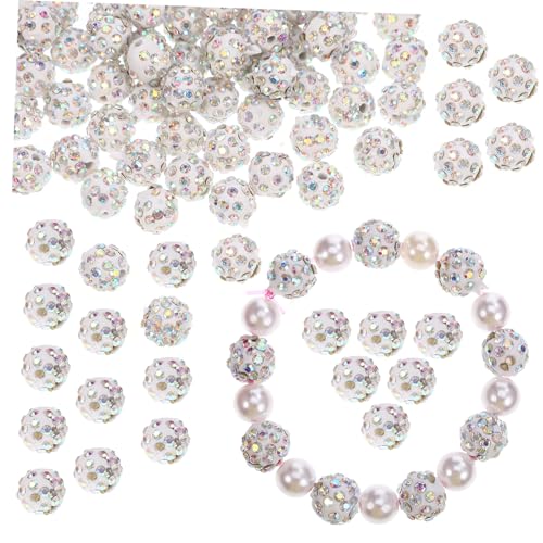 FONDOTIN 100Stücke Strass Perlen für DIY Armbänder Funkelnde Disco Kugelperlen Bastelperlen zum Auffädeln Schmuckherstellung und Dekoration Vielseitige Strassperlen FONDOTIN 100Stücke Strass Perlen für DIY Armbänder Funkelnde Disco Kugelperlen Bastelperlen zum Auffädeln Schmuckherstellung und Dekoration Vielseitige Strassperlen von FONDOTIN