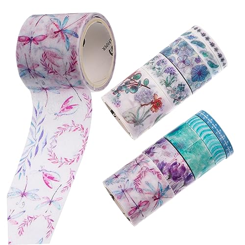 FONDOTIN 10Stücke Washi Tape Dekorative Klebebänder Für Journaling Scrapbooking Und Geschenkverpackungen Ästhetische Bastelmaterialien Verschiedenen Farben Und Designs von FONDOTIN