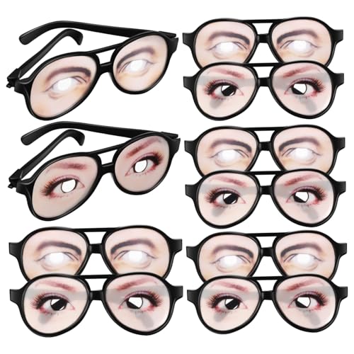 FONDOTIN 10st Lustige Brille Verrückte Brillen Halloween-kostüm-brille Halloween-party Bevorzugt Spielzeug Streichbrille Mit Augen Halloween-party-brillenrahmen Lustige Sonnenbrille Plastik von FONDOTIN