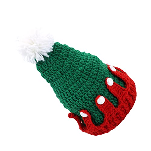 FONDOTIN 1Pc Strickmütze Weihnachtsmütze Mit Lichtern Xmas Strickmütze Beanie Mütze Weihnachten Warme Weihnachtsmütze Babyhaube Wollmützen Für Frauen Festival von FONDOTIN