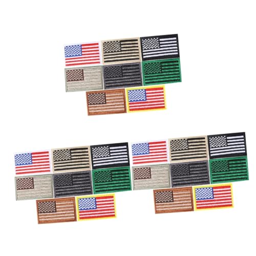 FONDOTIN 3 Sätze Aufnäher Mit Amerikanischer Flagge Aufkleber Uns Union Jack-aufnäher Benutzerdefinierter Patch Cool Frischer Fleck Bestickt Flecken Insignien Stickerei Stoff 8 Stück * 3 von FONDOTIN