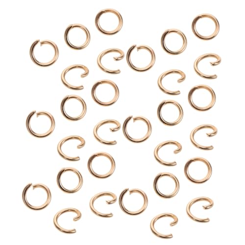 FONDOTIN 30St Kettenglied Hochleistungssteckverbinder multifunktionaler Biegering Armbänder Halskette Schmuckringe Schmuckzubehör Armband machen Biegering runde Ringverbinder Eisen Golden von FONDOTIN