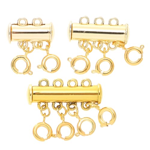FONDOTIN 3Stücke Teiliges Magnetverschluss für DIY Schmuck Goldene Halskettenschnallen Armbandverschlüsse für Bastelprojekte und Schmuckdesign Langlebig und Praktisch FONDOTIN 3Stücke Teiliges Magnetverschluss für DIY Schmuck Goldene Halskettenschnallen Armbandverschlüsse für Bastelprojekte und Schmuckdesign Langlebig und Praktisch von FONDOTIN