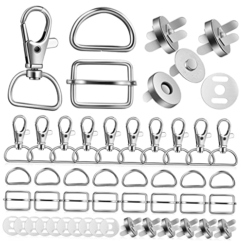 FONDOTIN 48Stücke DIY Zubehör Hochwertige Drehbare Karabinerhaken D Ringe und Magnetische Knöpfe für Taschen Schlüsselanhänger und Heimwerkerprojekte FONDOTIN 48Stücke DIY Zubehör Hochwertige Drehbare Karabinerhaken D Ringe und Magnetische Knöpfe für Taschen Schlüsselanhänger und Heimwerkerprojekte von FONDOTIN