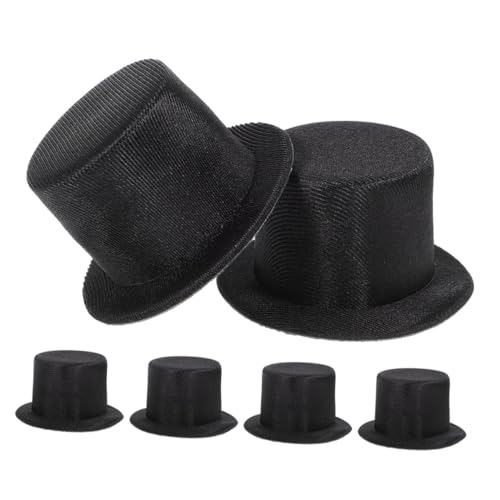 FONDOTIN 6 Teiliges Hutzubehör Schneemannhüte Fedora Hut Für Damen Beanie Für Damen Hohe Pferdeschwanzhüte Für Damen Lustige Hüte Hüte Für Damen Kleiner Zaubererhut Filzzylinder von FONDOTIN