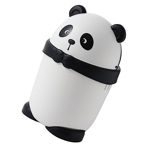 FONDOTIN Hübscher Mini Mülleimer Im Cartoon Panda Design Kompakter Müllcontainer Für Zuhause Ideal Für Schlafzimmer Badezimmer Und Kinderzimmer Aus Robustem von FONDOTIN