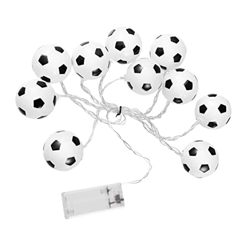 FONDOTIN Schnur Fußball-lichterketten Batterie Führte Weihnachten Lichterketten Im Freien Feenhafte Lichtdekoration Party Bling Dekor Türdekoration Laternen Fußball Licht Colorful Plastik von FONDOTIN